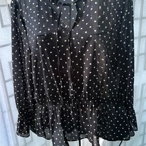 Tommy Hilfiger Black Polka Dot Blouse